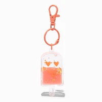 Orange Popsicle Water-Filled Glitter Keychain