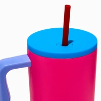 Colorblock Stainless Steel Handled Tumbler