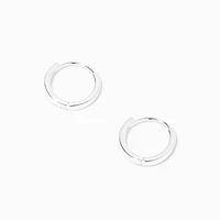 C LUXE by Claire's Sterling Silver 10MM Clicker Hoop Earrings