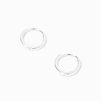 C LUXE by Claire's Sterling Silver 10MM Clicker Hoop Earrings