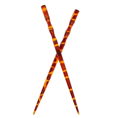 Tortoiseshell Hair Sticks - 2 Pack