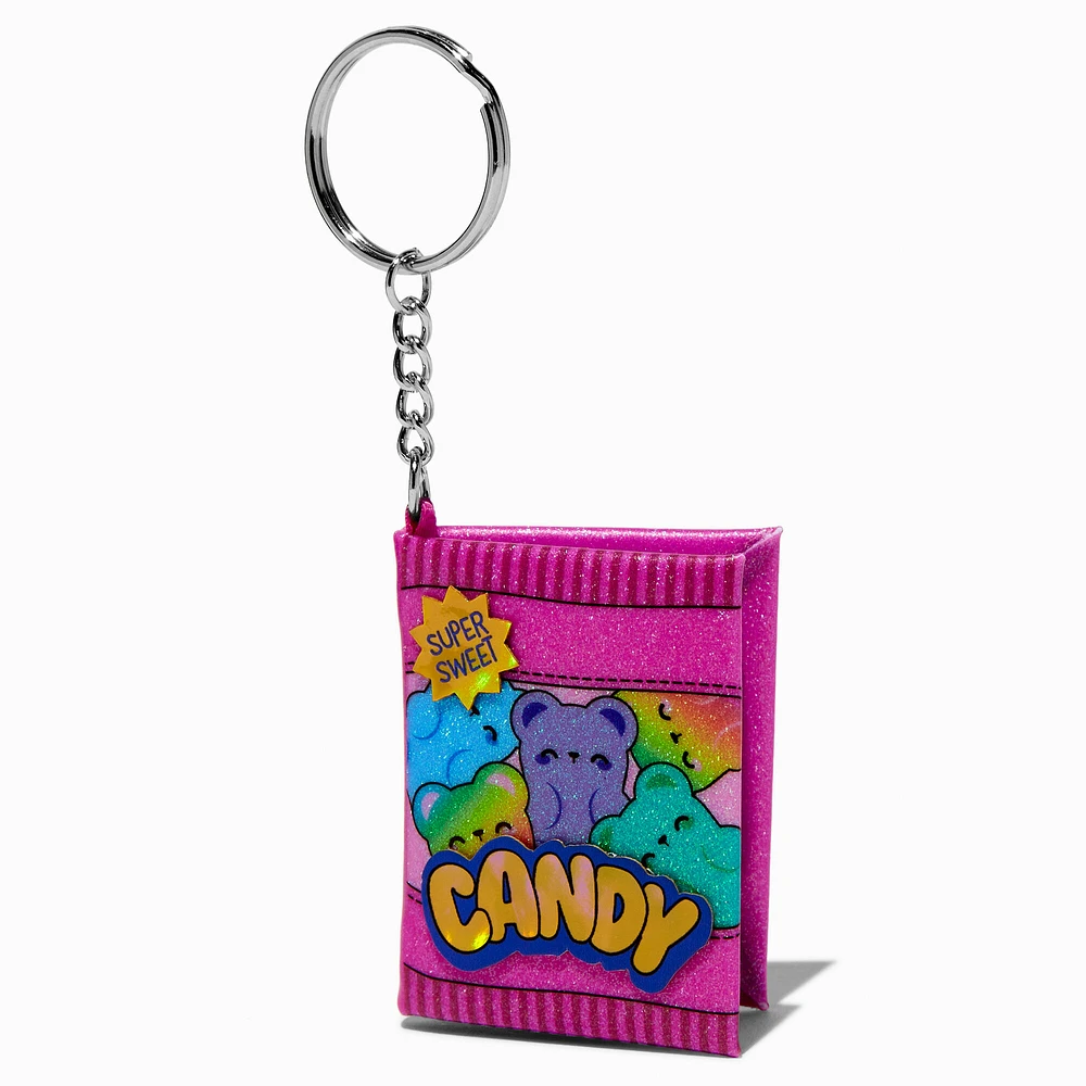 Pink Glitter Candy Mini Diary Keychain