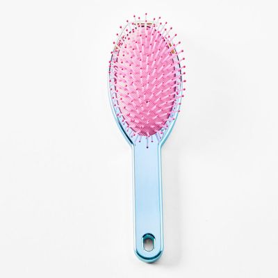 Initial Paddle Hair Brush - Blue, A