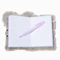 Claire's Club Lilac Koala Plush Lock Diary