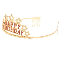 Claire's Club Gold Happy Birthday Tiara