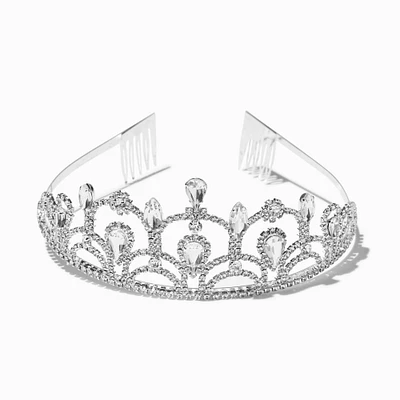 Silver Rhinestone Linda Tiara