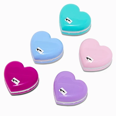 Macaron Heart Lip Gloss Set - 5 Pack