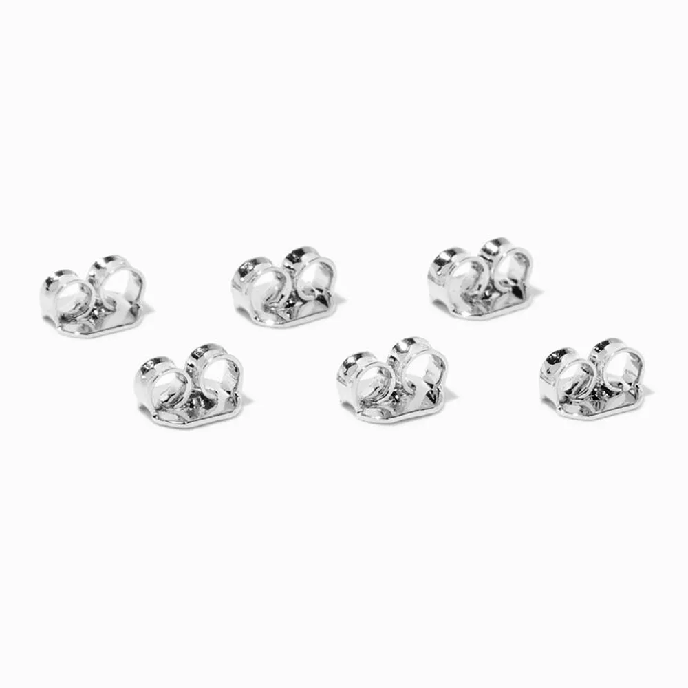 Claire's Silver Titanium Earring Back Replacements - 6 Pack