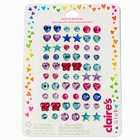 Claire's Club Jewel Tone Stick On Earrings - 30 Pack