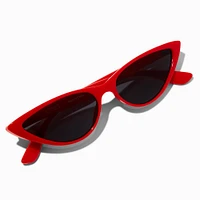 Red Slim Cat Eye Sunglasses