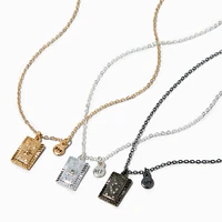 Best Friends Mixed Metal Celestial Tarot Pendant Necklaces - 3 Pack