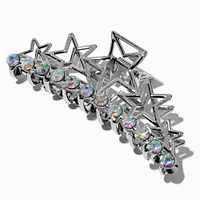 Silver Crystal Stars Hair Claw