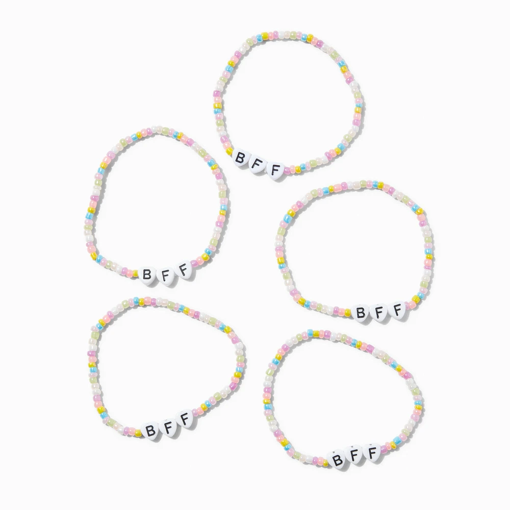 Best Friends Microbeads ''BFF'' Stretch Bracelets - 5 Pack