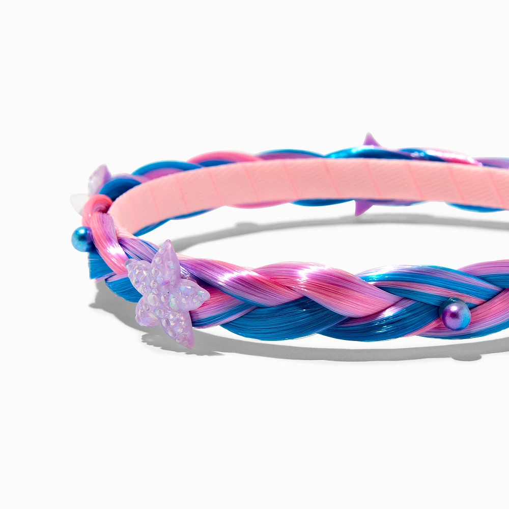 Claire's Club Beach Mermaid Starfish Faux Hair Headband