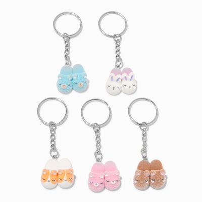 Sleepy Critters Slippers Best Friends Keychains - 5 Pack
