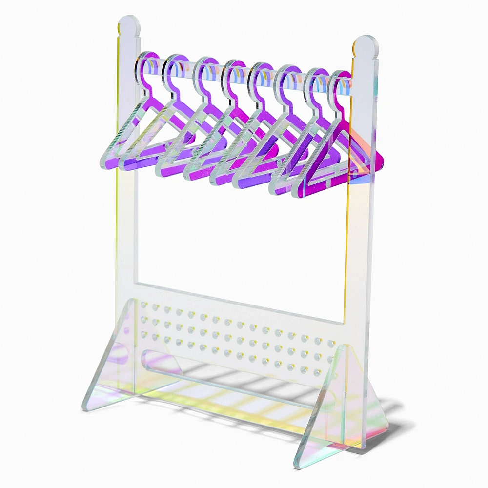 Rainbow Iridescent Mini Rack Jewelry Holder