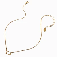 Gold-tone Zodiac Constellation Pendant Necklace - Sagittarius