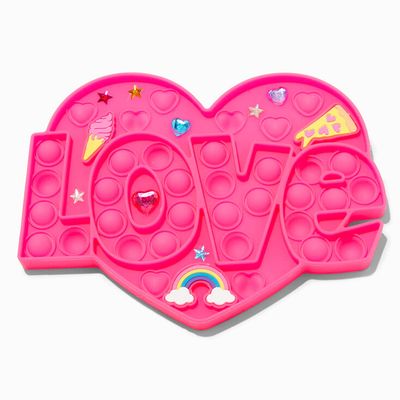 Love Heart Pink Bling Fidget Toy