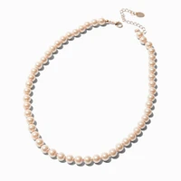 Classic 8MM Blush Pink Pearl Necklace