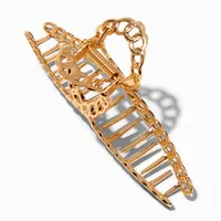 Gold Chain Link Metal Hair Claw