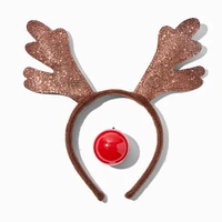 Rudolph the Red-Nosed Reindeer® Antler Headband & Light-Up Nose Set