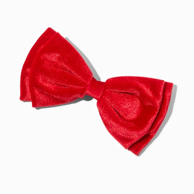 Red Velvet Hair Bow Clip