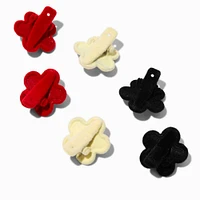 Claire's Club Holiday Mini Pearl Flower Hair Clips - 6 Pack