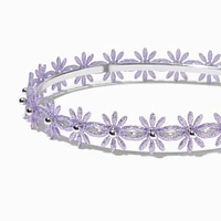 Claire's Club Light Purple Flower Metal Headband