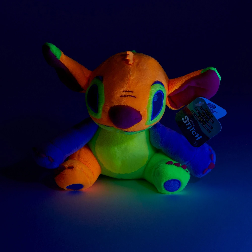 Disney Stitch 6'' Multicolored Blacklight Plush Toy