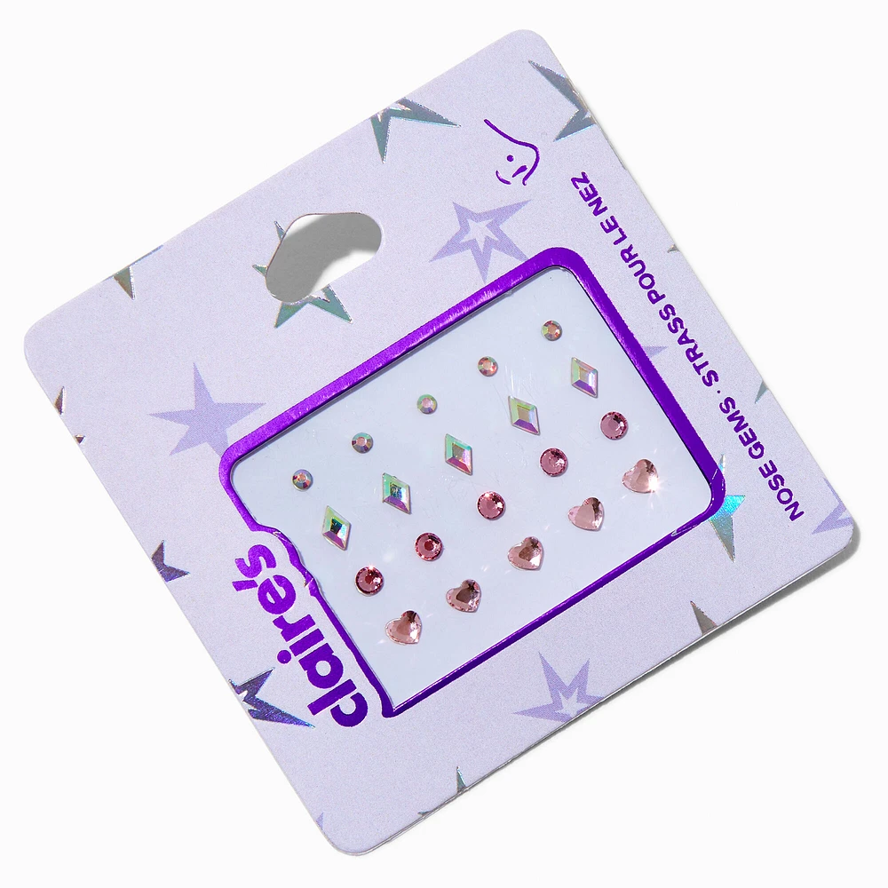 Mixed Stick On Nose Gems - 20 Pack
