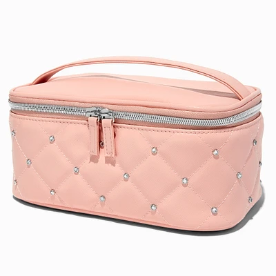 Blush Quilted Makeup Bag