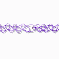 Purple Charm Tattoo Choker Necklace