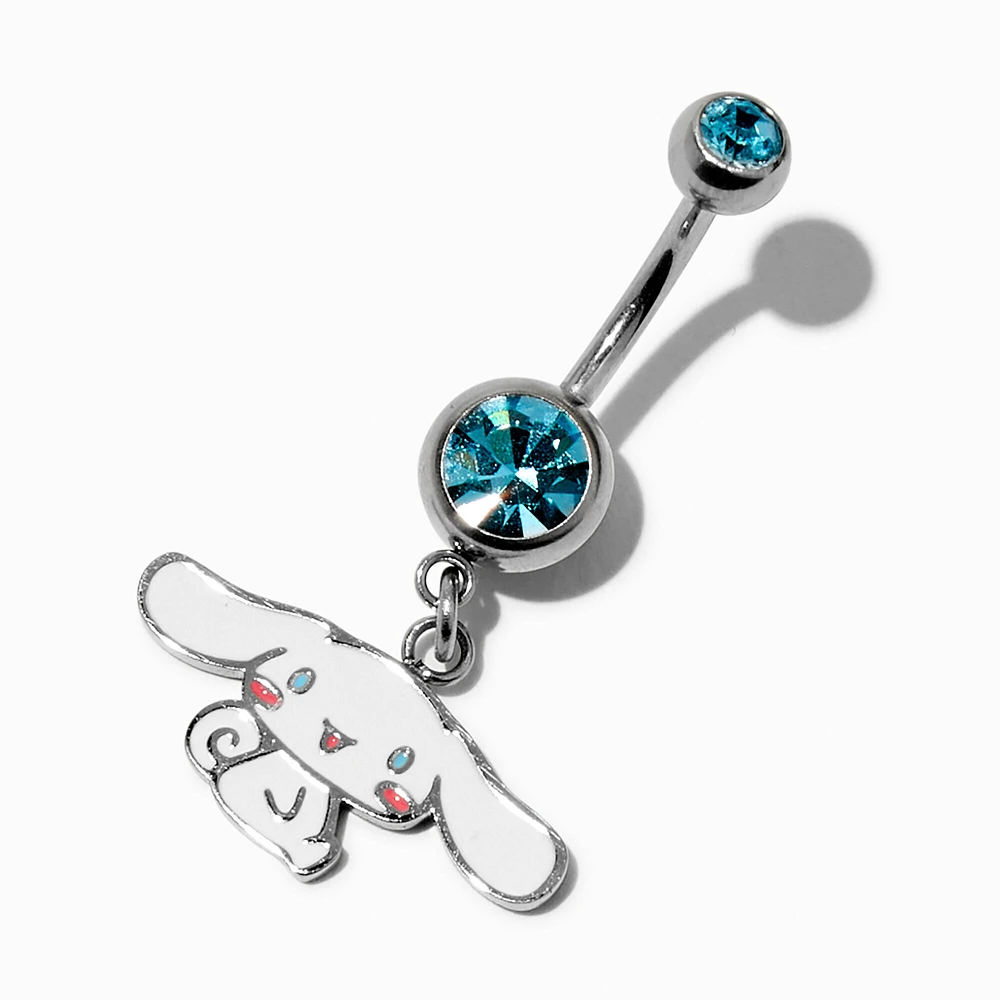 Cinnamoroll® Stainless Steel Blue Crystal Charm 14G Belly Bar