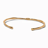 Gold-tone Simple Textured Cuff Bracelet