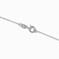 C LUXE by Claire's Sterling Silver 1/10 ct. tw. Lab Grown Diamond Solitaire Basket Pendant Necklace