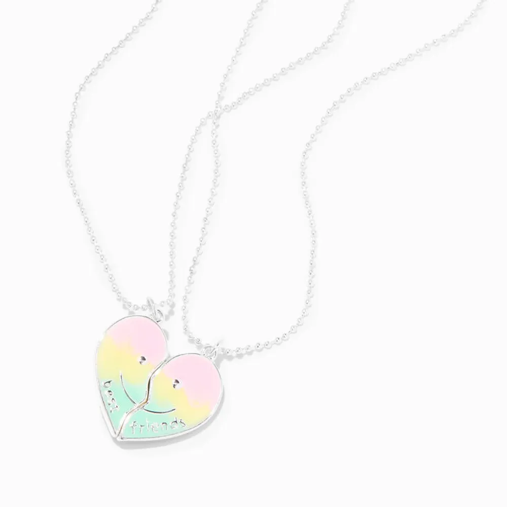 Best Friends Glow In The Dark Heart Pendant Necklaces - 2 Pack | Claire's US