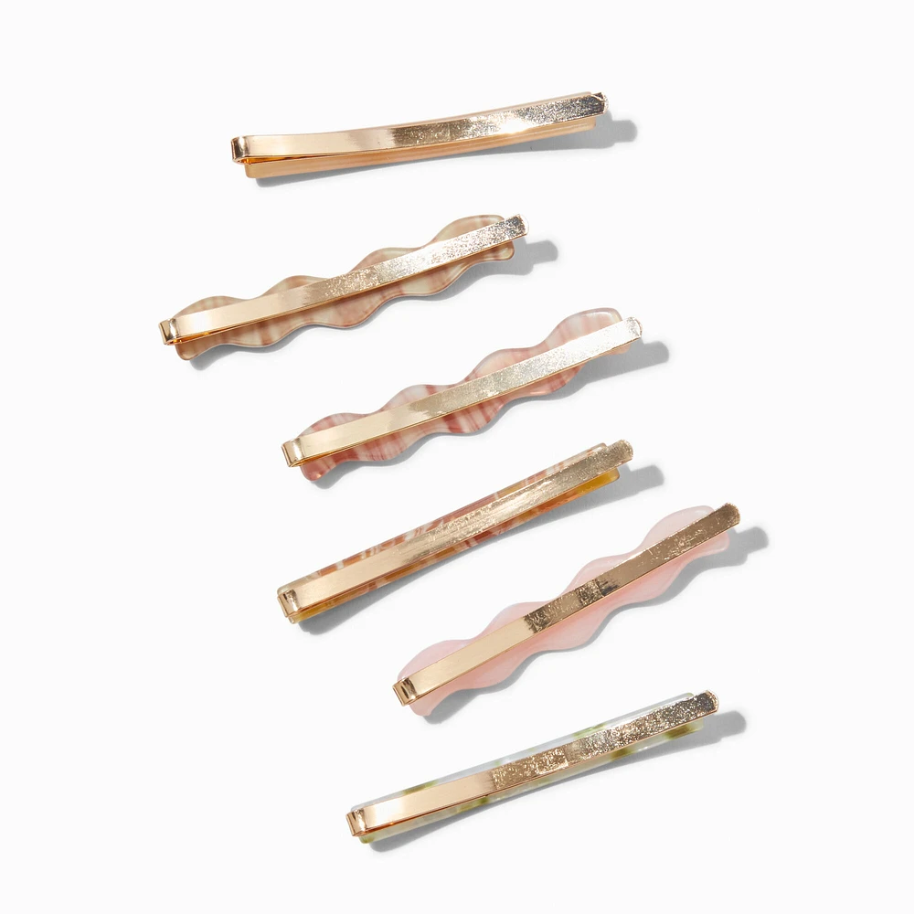 Wavy Boho Bobby Pins - 6 Pack