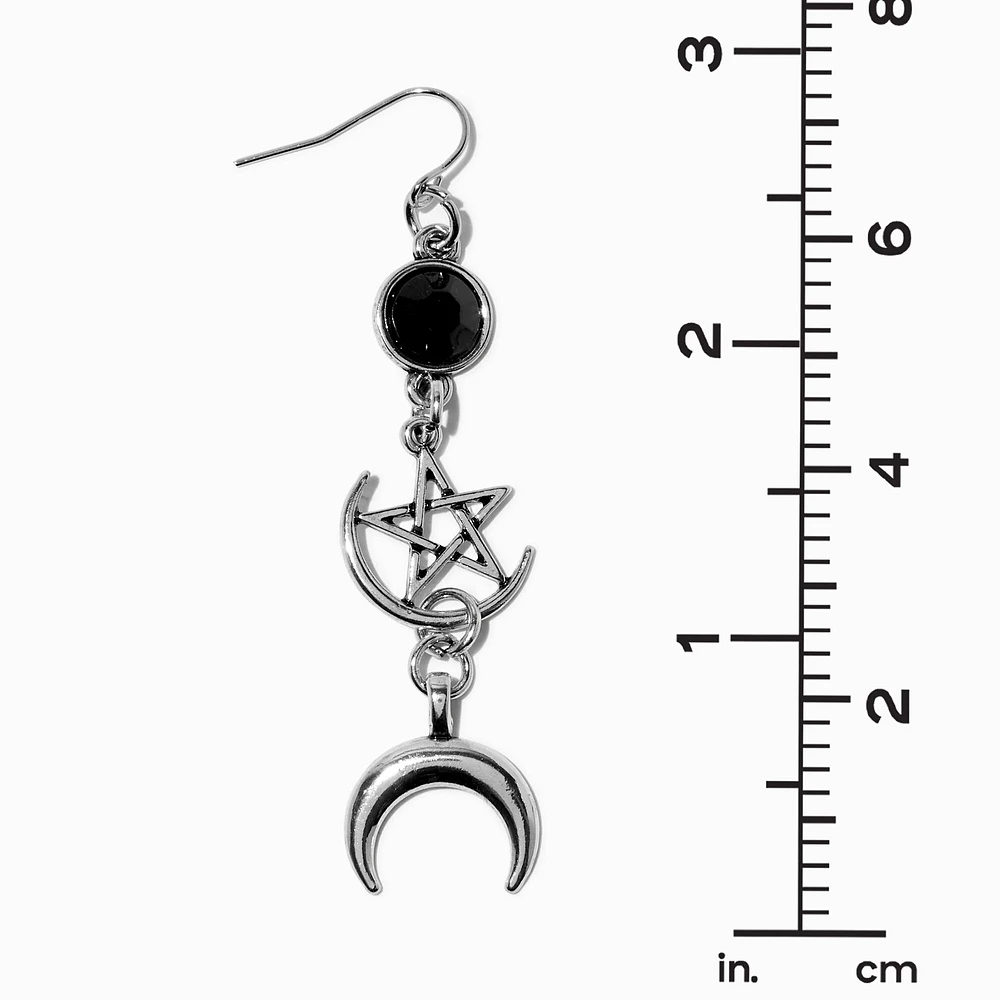 Silver-tone Sorcery 2.5" Drop Earrings