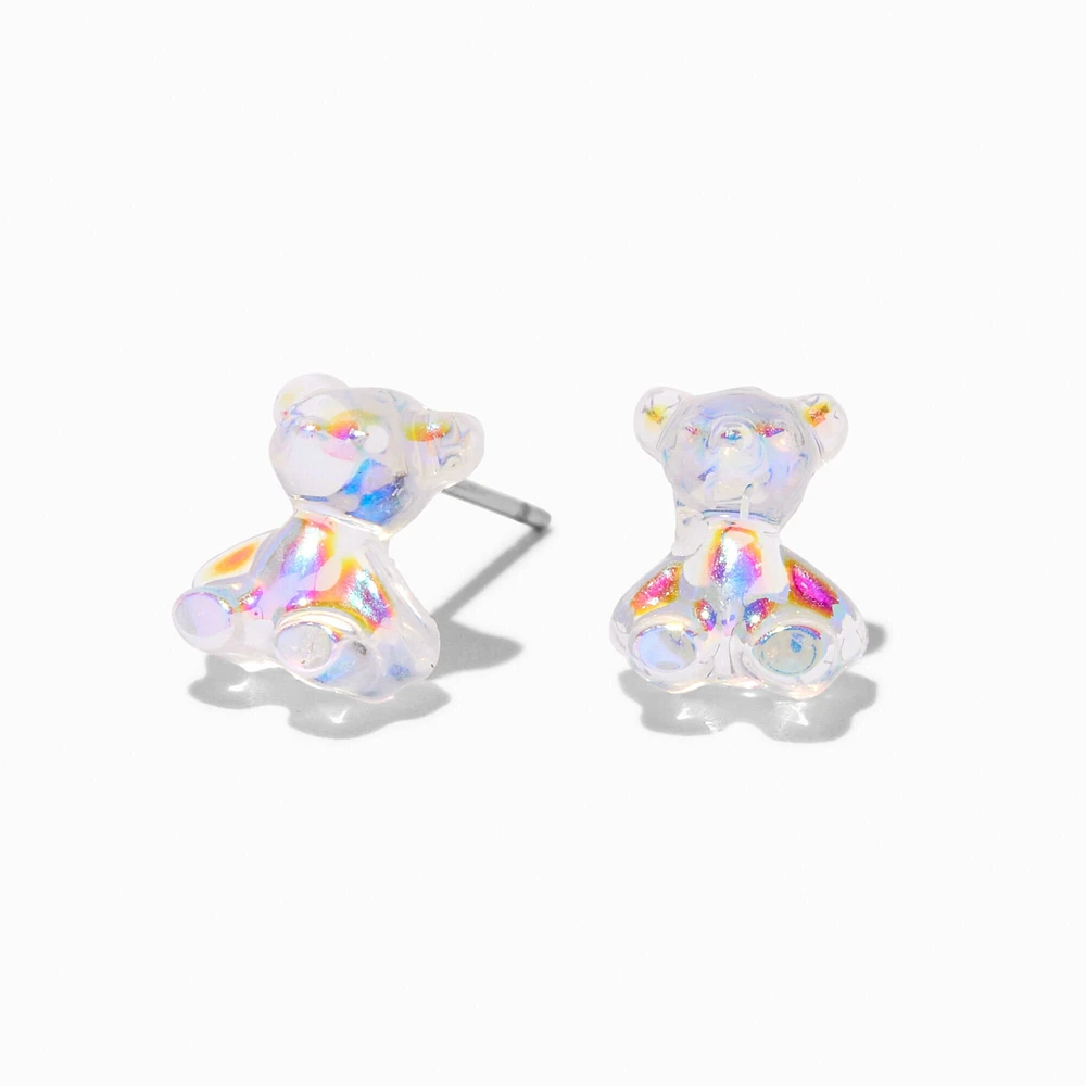 Holographic Teddy Bears Stud Earrings