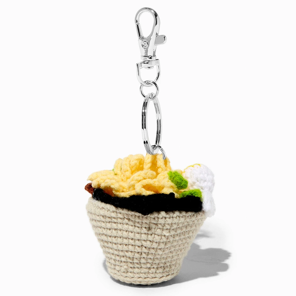 Ramen Noodle Bowl Crocheted Keychain