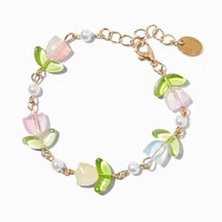 Tulip Pearl Chain Bracelet