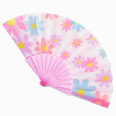 Claire's Club Sparkle Daisy Folding Fan