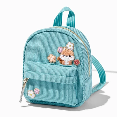 Claire's Club Blue Corduroy Woodland Backpack