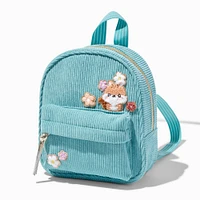 Claire's Club Blue Corduroy Woodland Backpack