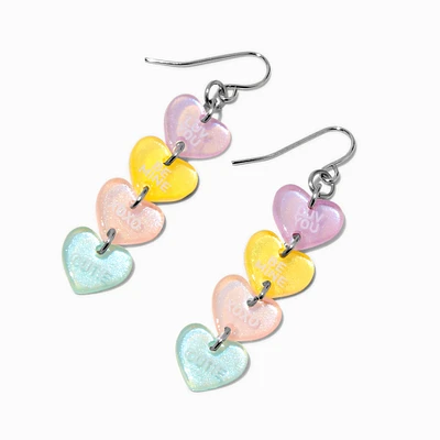 Candy Heart Valentine's Day Drop Earrings