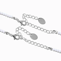 Best Friends Hibiscus Turtle BFF Beaded Choker Necklaces - 2 Pack