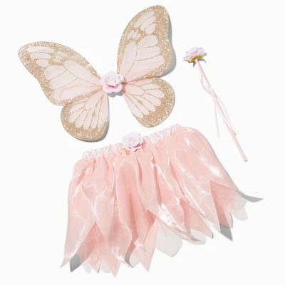 Claire's Club Rose Gold Butterfly Rose Dress Up Set - 3 Pack