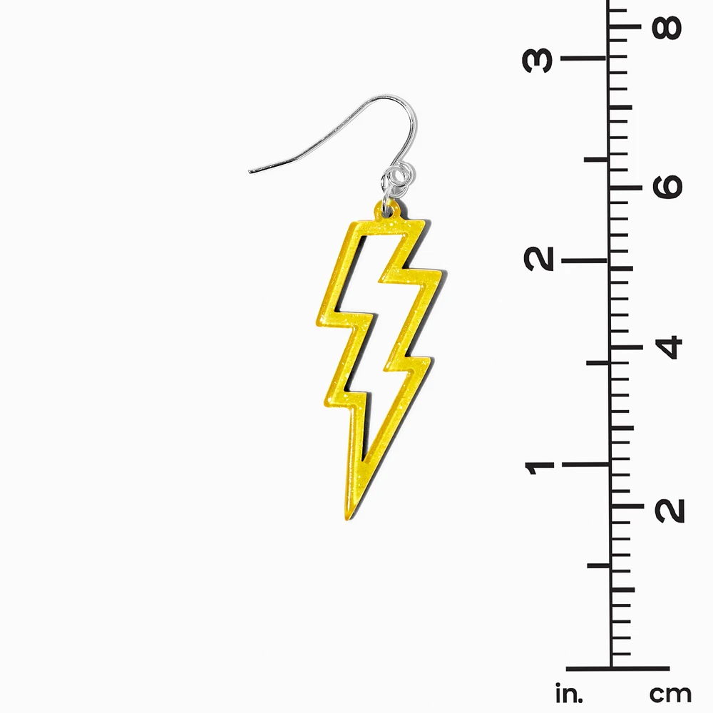 Yellow Lightning 1.5" Drop Earrings