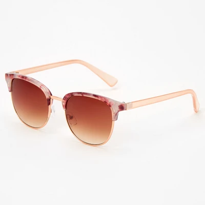 Tortoiseshell Purple Browline Sunglasses