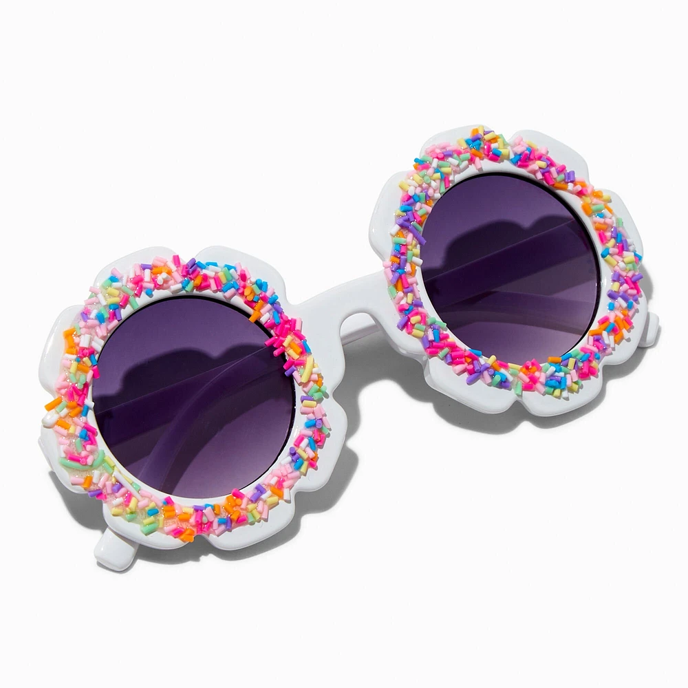 Claire's Club Round Sprinkle Flower Sunglasses